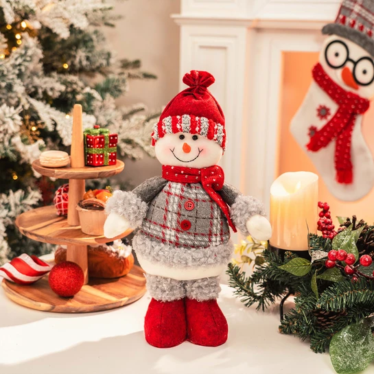Karaca Home Standing Snowman Peluş Obje 34 cm