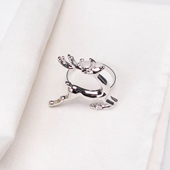 Karaca Home Deer Silver 2'li Peçete Yüzüğü