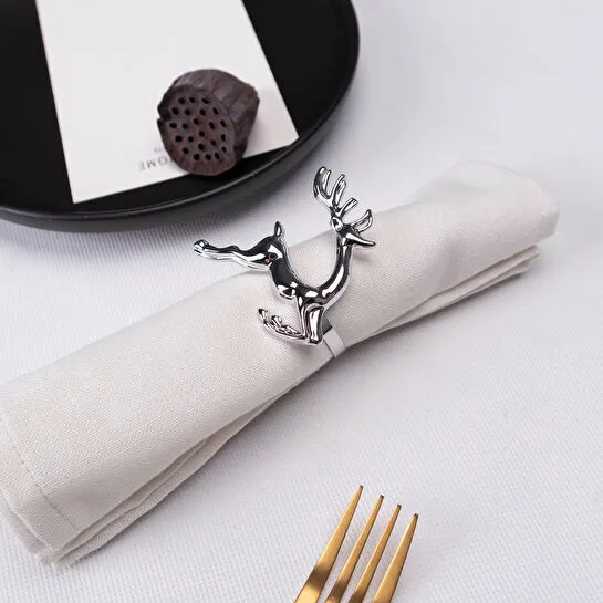 Karaca Home Deer Silver 2'li Peçete Yüzüğü