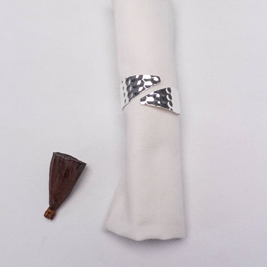 Karaca Home Hammered Gümüş 2'li Peçete Yüzüğü