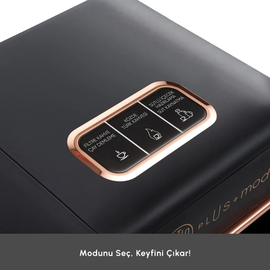Karaca Hatır Plus 5 in 1 Essential Közde ve Sütlü Türk Kahvesi ve Filtre Kahve Makinesi Black Copper