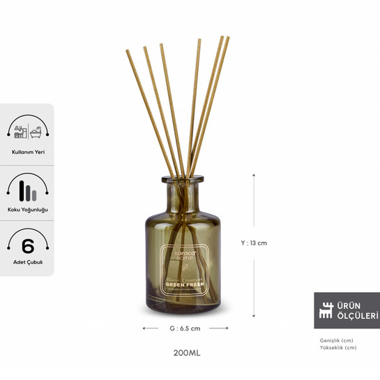 Karaca Home Green Fresh Çubuklu Ortam Kokusu 200 ml
