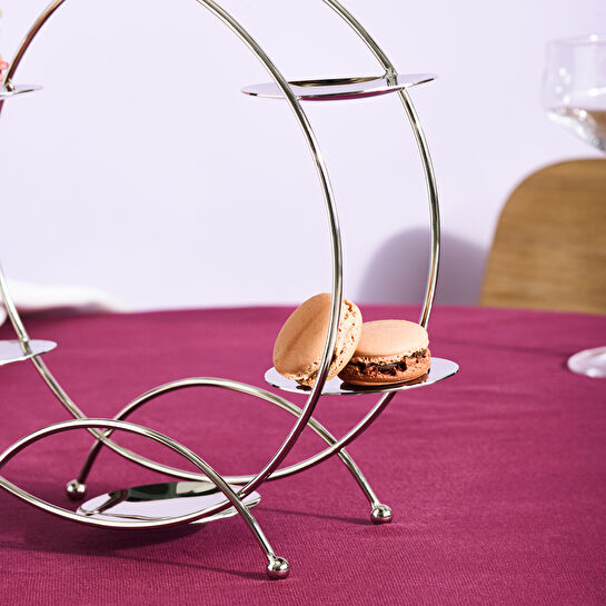 Karaca Home Nathalie İkram Standı 30x30x25 cm Gümüş