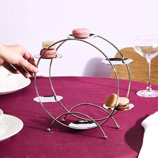 Karaca Home Nathalie İkram Standı 30x30x25 cm Gümüş