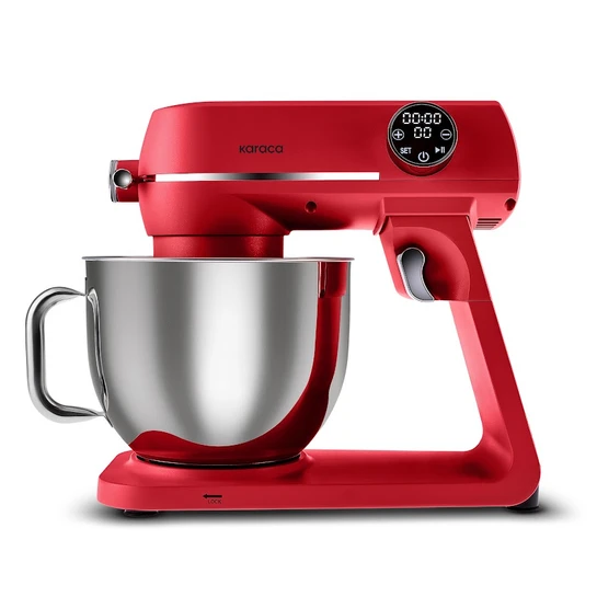 Karaca Multichef Artisan Digital Ekran Döküm Hamur Yoğurma Makinesi Kırmızı 1800W 7L