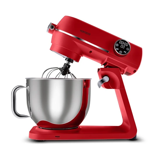 Karaca Multichef Artisan Digital Ekran Döküm Hamur Yoğurma Makinesi Kırmızı 1800W 7L