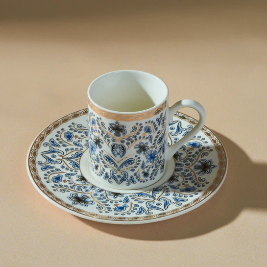 Karaca New Delft Blue 6 Kişilik Kahve Fincan Takımı 100 ml