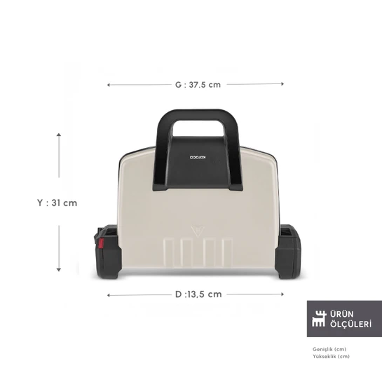 Karaca Future Essential Tost Makinesi Matte Krem 1800 W 4 Dilim Kapasiteli