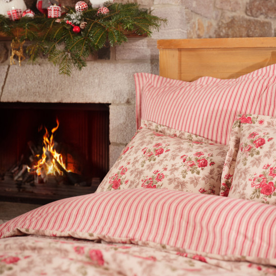 Karaca Home Luis Kırmızı %100 Pamuk Flanel Çift Kişilik Nevresim Takımı 
