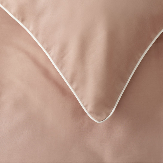 Karaca Home Lori Pudra Offwhite Biyeli %100 Pamuk Saten Çift Kişilik Nevresim Takımı