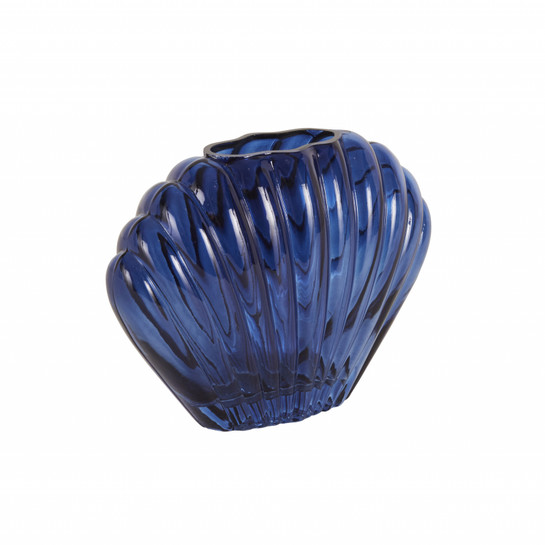 Karaca Home Essie Cam Dekoratif Vazo 19x7,3 cm Lacivert 