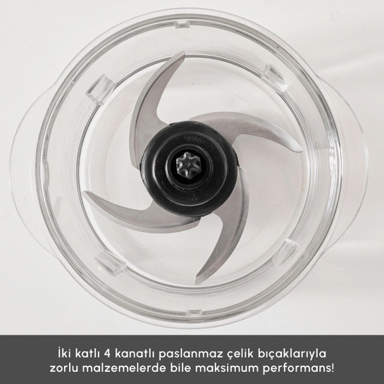 Karaca Mastermaid Prosteel Uzun Blender Ayaklı 6 Bıçaklı Cam Mutfak Robotu 2500W Imperial Red