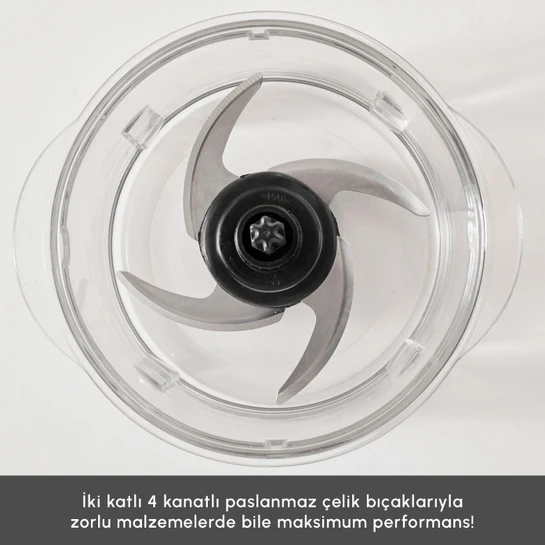 Karaca Mastermaid Prosteel Uzun Blender Ayaklı 6 Bıçaklı Cam Mutfak Robotu 2500W Rosegold