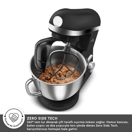 Karaca Mastermaid Chef Pro Çift Kollu Hamur Yoğurma Makinesi Matte Black Silver 1750 W 5L