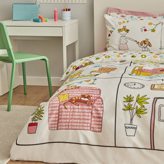 Karaca Home Young Play Home %100 Pamuk Tek Kişilik Fitted Nevresim Takımı