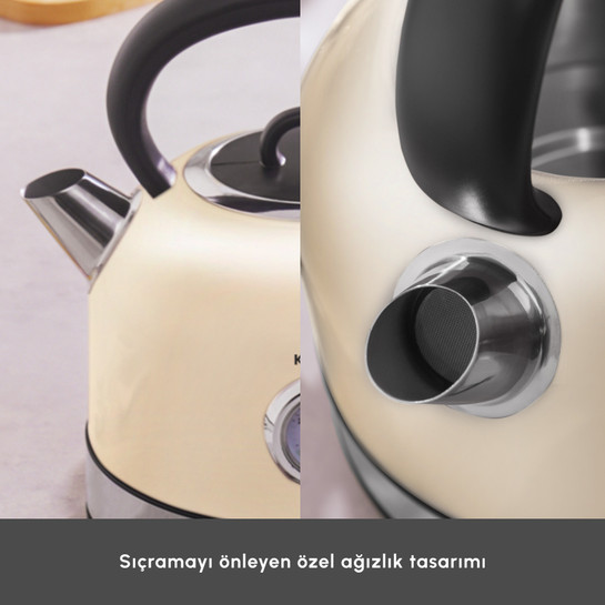 Karaca Retro 2202 Su Isıtıcısı Krem 2200W 