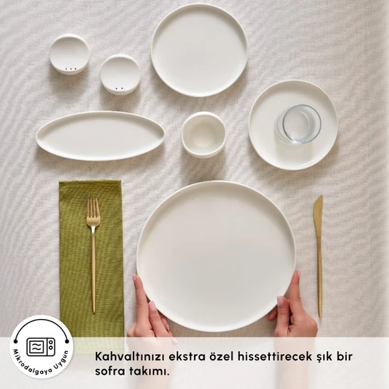 Karaca Forever Bone Olla 28 Parça 6 Kişilik Kahvaltı Takımı