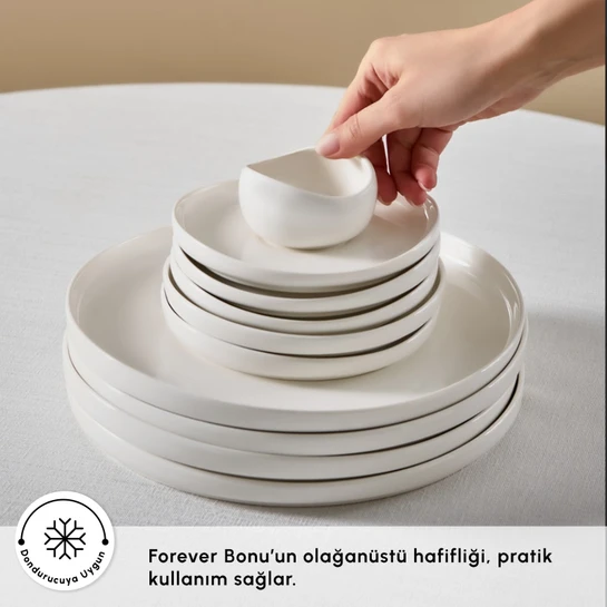 Karaca Forever Bone Olla 28 Parça 6 Kişilik Kahvaltı Takımı