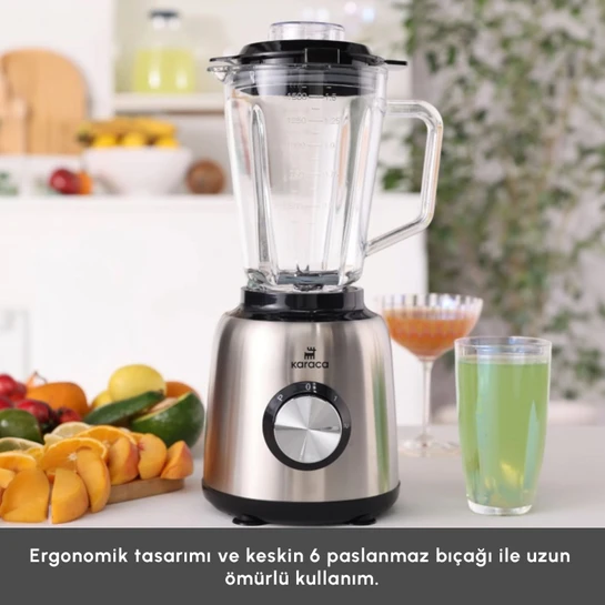 Karaca İnox 1.5 Lt Cam Hazneli Smoothie Blender
