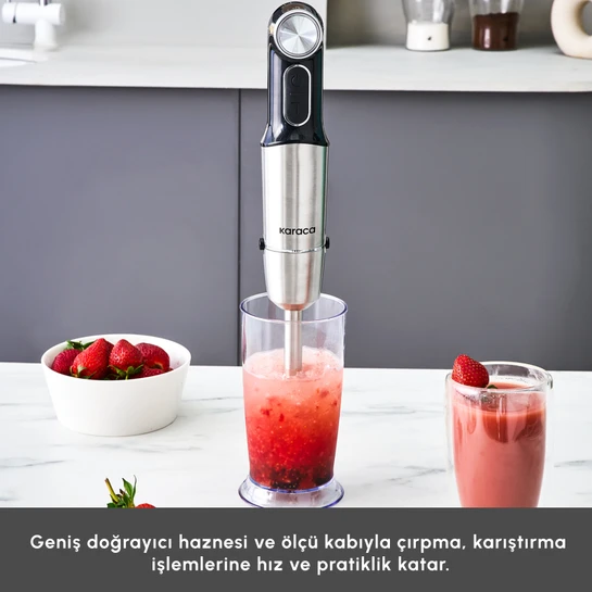 Karaca Inox Quick Mix Hız Ayarlı 1300W El Blender Set - 9637B