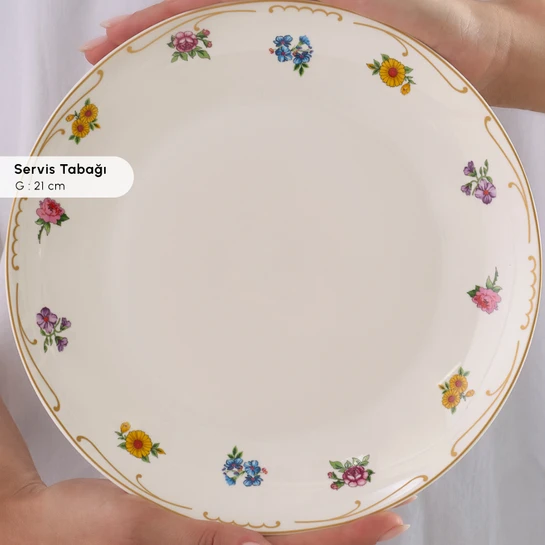 Karaca Forever Bone Natty 26 Parça 6 Kişilik Kahvaltı Takımı  