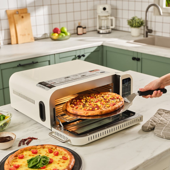 Karaca Vintage Craft Pizza Makinesi ve Airfryer Cream