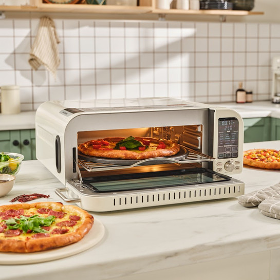 Karaca Vintage Craft Pizza Makinesi ve Airfryer Cream