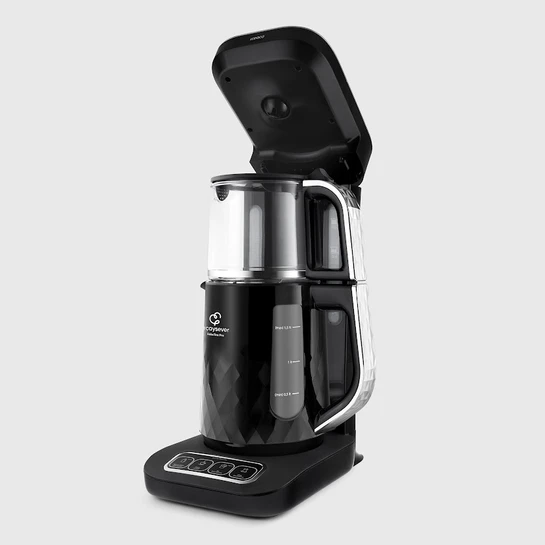 Karaca Çaysever Robotea Pro Quartz 4 in 1 Konuşan Çay Makinesi Black Chrome