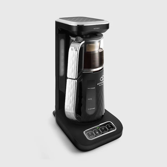 Karaca Çaysever Robotea Pro Quartz 4 in 1 Konuşan Çay Makinesi Black Chrome