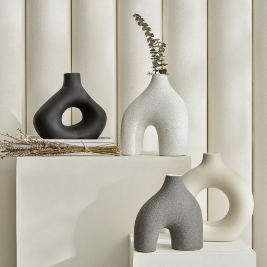 Karaca Home Lonny Beyaz Vazo 22 Cm