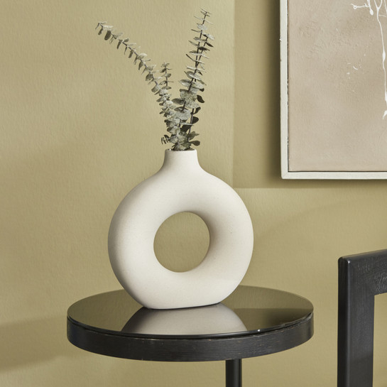 Karaca Home Lonny Beyaz Vazo 22 Cm