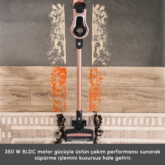 Karaca Vantuz Power Up Dikey Süpürge Rosegold
