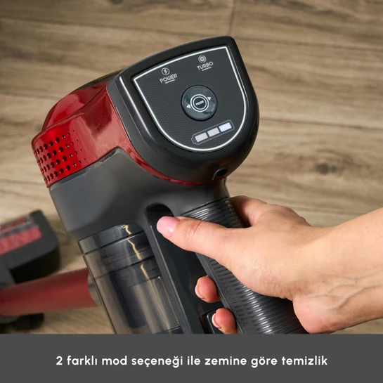 Karaca Vantuz Power Up Dikey Süpürge Imperial Red