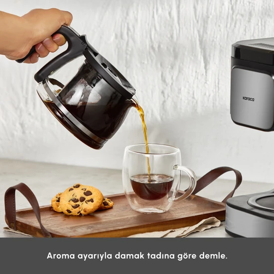 Karaca Just Coffee Aroma 2 in 1 Filtre Kahve ve Çay Demleme Makinesi Inox
