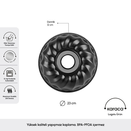Karaca Nimbus Dilimli Kek Kalıbı 23 Cm