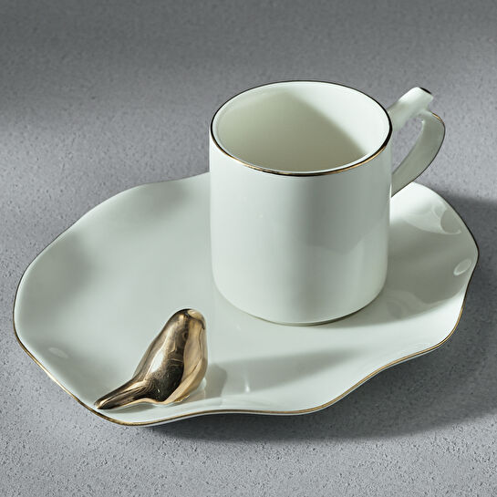 Karaca X Müge Anlı Kuşlu 2 Kişilik Kahve Fincanı 90 Ml