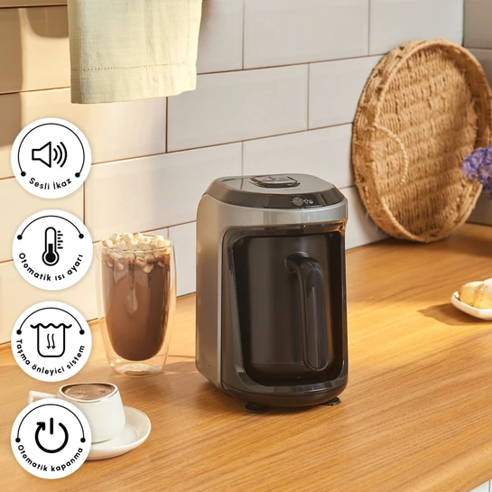 Karaca Hatır Hüps Aroma Sütlü Türk Kahve Makinesi Galaxy Gray