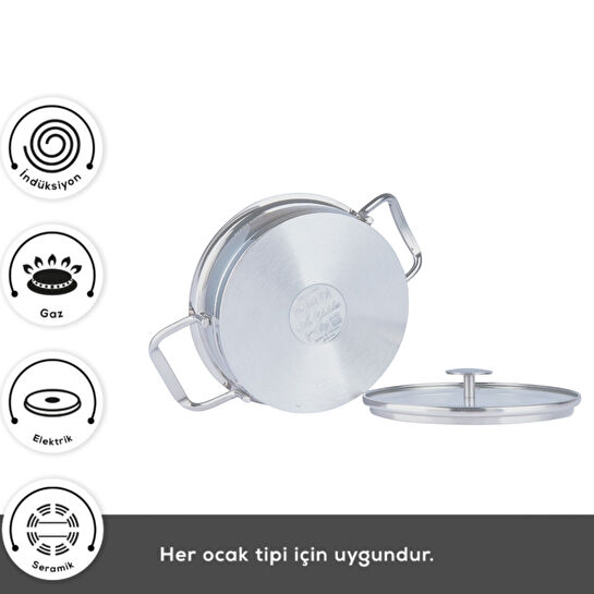 Karaca Vapor New İndüksiyon Tabanlı 6 Parça Çelik Sahan Set