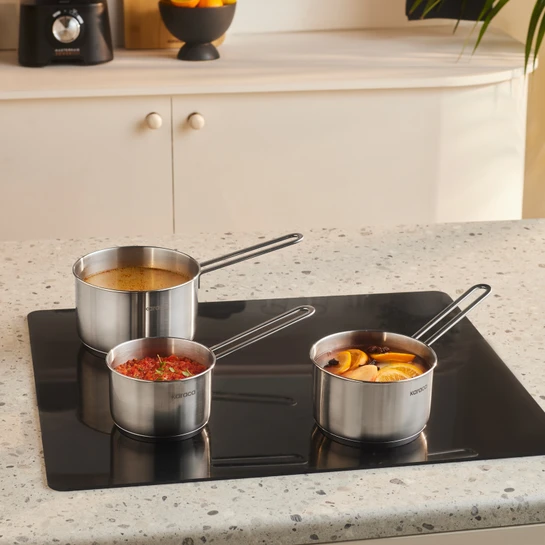 Karaca Fiorino İndüksiyon Tabanlı Çelik 3 Parça Mini Sütlük/Sosluk Set