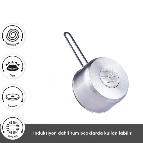 Karaca Fiorino İndüksiyon Tabanlı Çelik 3 Parça Mini Sütlük/Sosluk Set