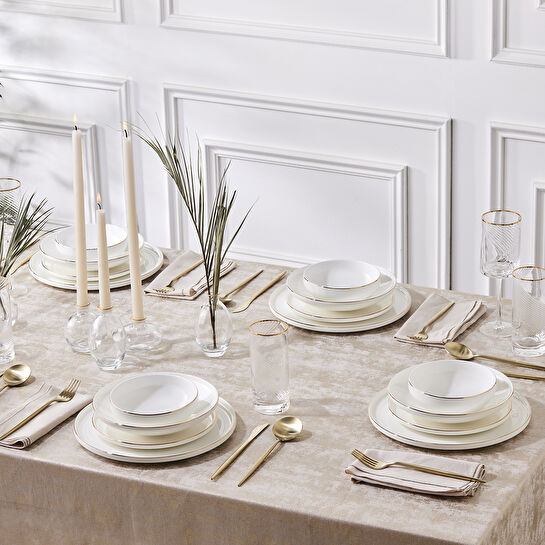 Karaca Streambone Belinda 24 Parça 6 Kişilik Yemek Takımı