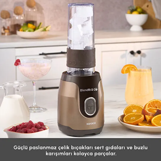 Karaca Blendfit Go Personal Kişisel Smoothie Blender Walnut Brown