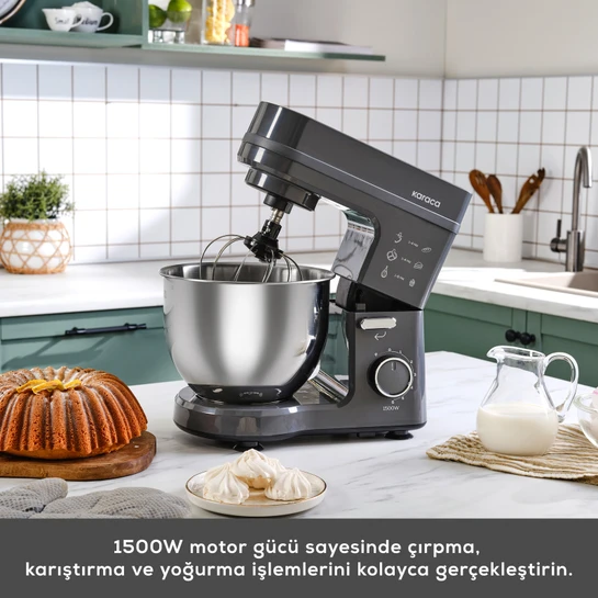 Karaca Maestrochef Stella Hamur Yoğurma Makinesi Space Gray 1500W 5L