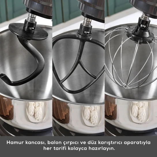 Karaca Maestrochef Stella Hamur Yoğurma Makinesi Space Gray 1500W 5L
