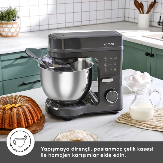 Karaca Maestrochef Stella Hamur Yoğurma Makinesi Space Gray 1500W 5L