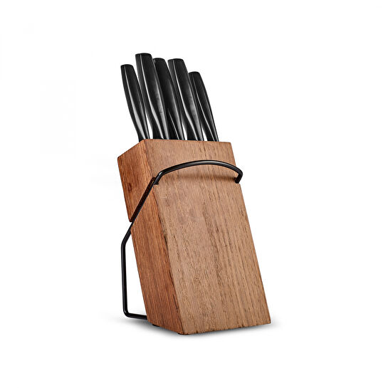 Karaca Dina Ahşap Standlı 6 Parça Bıçak Seti