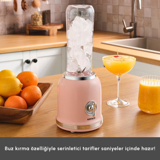 Karaca Retro Personal Kişisel Smoothie Blender Pink