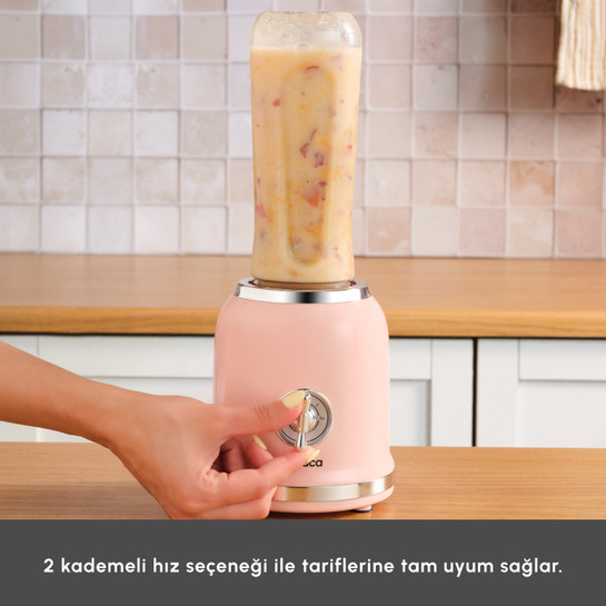 Karaca Retro Personal Kişisel Smoothie Blender Pink
