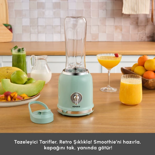 Karaca Retro Personal Kişisel Smoothie Blender Green