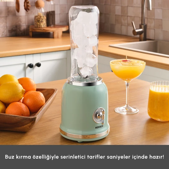 Karaca Retro Personal Kişisel Smoothie Blender Green